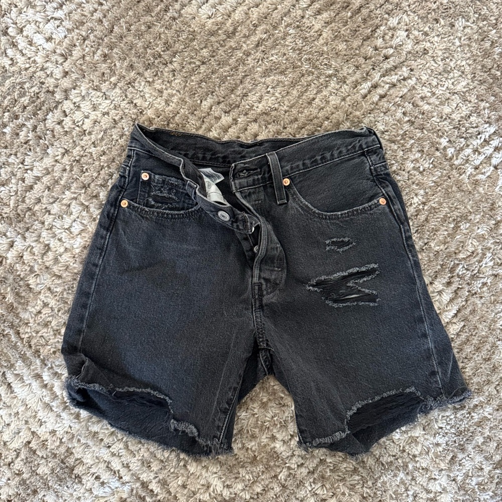 Levi's Charcoal Denim Shorts